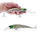 Sougayilang Hard Fishing Lures Deep Diving Minnow Bass Crankbaits with Large Fish Tongue,Treble Hook Life-Like Swimming Trout Fishing Tackle for Bass Fishing Pack of 10PCS