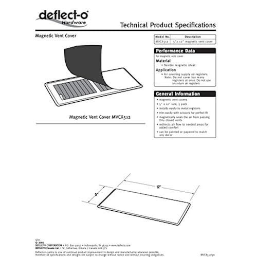 Deflecto Magnetic Vent Cover, For Sidewall and Floor Vents, 5 Tools & Home Improvement, Building Supplies, HVAC, Registers, Grilles & Vents