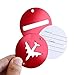 NUOLUX Aluminum Air Plane Pattern Luggage Tag Baggage Handbag ID Tag Name Card Holder with Key Ring 8pcs