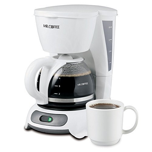 Click Here to See More Images Mr. Coffee Tf4-np 4-cup Switch Coffeemaker, White