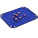 Yiotfandoll Dice Tray PU Leather Folding Dice Holder Storage with Blue Velvet Rolling Surface for RPG DND Dice Table Games 8.5 x 6 inch