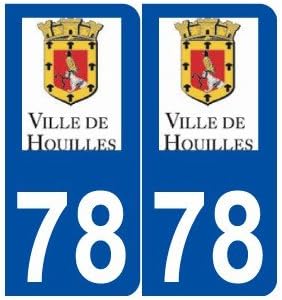 78 Houilles Logo Autocollant Plaque Stickers Ville Angles Droits Amazon Fr Fournitures De Bureau