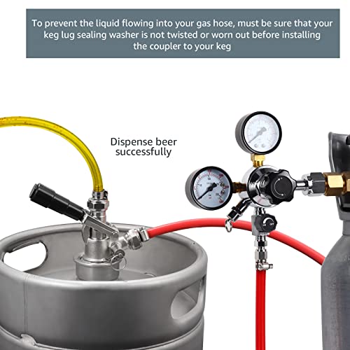 MRbrew Keg Coupler, Commercial Sankey Kegerator D System Stainless