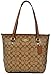 COACH Siganture Top Zip Tote Khaki/Saddle Shoulder Bag