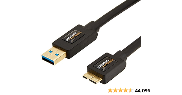 Amazon Basics - Cable de carga USB 3.0 - A-macho a Micro-B - 3.0 ft, color  negro : Electrónica - Amazon.com