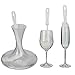 Lily's Home Decanter Cleaning Brush Set, Glassware Cleaning Brushes for Hard to Reach Areas, Ideal for Champagne Flutes, Beer Mugs, Baby Bottles and Narrow Neck Goblets (Set of 3)