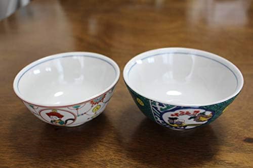 九谷焼 ホーム 九谷焼 飯碗 B0n4r5y6 ホーム キッチン ドラゴンボール 開運七龍珠図と瓔珞紋悟飯図の２個セット