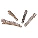 4 Gold Tone Rhinestone Crystal Pearl Beak Duckbill Alligator Clip Pin Hair Accessories Women Girls