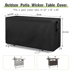 Guisong Outdoor Bar Cover for Patio Wicker Bar