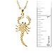 Spinningdaisy Gold Plated Crystal Moving Tale Scorpion Necklace