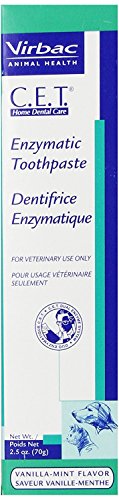 CET Virbac Enzymatic Vanilla Mint Dog &amp; Cat Toothpaste 2.5 oz (70 g) Control Plaque &amp; Tartar
