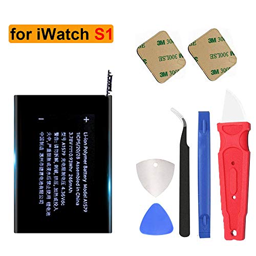 for Apple Watch Series 1 Battery Replacement A1803 and (1st Generation) A1554, with Complete Repair Tool kit, Adhesive Strip (42mm) - Thumbnail 7