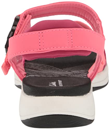 Clarks Women's Mira Tide Flat Sandal – Cloudsteppers Comfort With Adjustable Straps, Cushion Soft Footbed, Lightweight EVA Sole