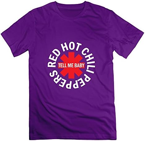 PNHK Men's Tell Me Baby Of Red Hot Chili Pepper Tee Small Purple