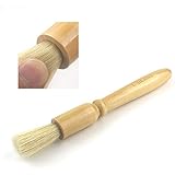 Coffee Grinder Cleaning Brush, Heavy Wood Handle & Natural Bristles Wood Dusting Espresso brush Accessories for Bean Grain Coffee Tool Barista Home Kitchen