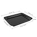 EALEK Small Baking Sheet 2 Pack 9.5 x 7 Inch, FDA Nonstick Toaster Oven Tray, Dark Grey, Small Cookie Sheet for 1 or 2 Person
