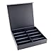 Caddy Bay Collection Carbon Fiber Pattern Large Sunglasses Case Display Storage Watch Box with 10 Slots