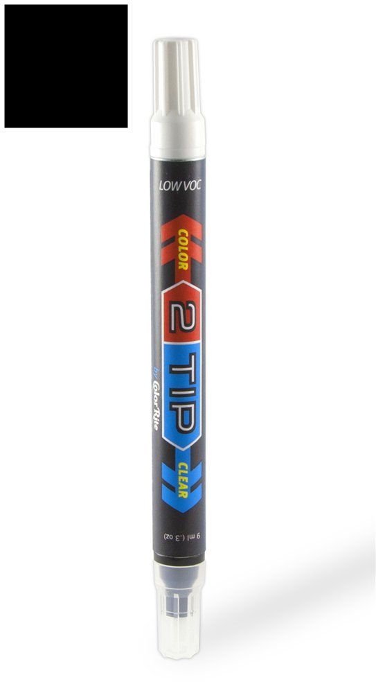 2Tip for Hyundai Elantra Automotive Touch-up Paint - Black Noir Pearl Clearcoat NKA - Color-and-Clearcoat Package