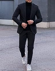 COOFANDY Mens Business Coat Regular Fit Blazer Suit