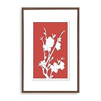 Framed Canvas Wall Art Abstract Flower Canvas Prints Home Artwork Decoration for Living Room,Bedroom - 16x24 inches