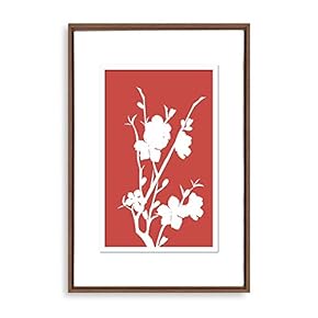 Framed Abstract Flower Home Artwork for Living Room Bedroom