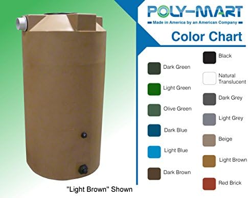 250 Gallon Rain Harvest Collection Tank, Light Brown