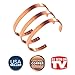 Earth Therapy - The Original 100% Pure Copper Minimalist Bracelet with Ultra Strength Magnets - 3 Cuff Value Set - Unisex - Adjustable
