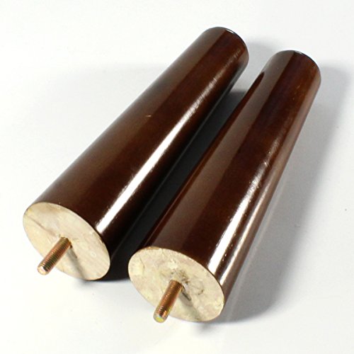 8 inch Wood Sofa Legs Walnut Finished Furniture Feet Replacement Legs Pack of 4 M8 Bolt For Coffee Table IKEA Bed Sideboards Cupboard Dresser - Thumbnail 3