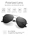 LUENX Mens Aviator Sunglasses Polarized :UV 400 Protection shades with case 60MM