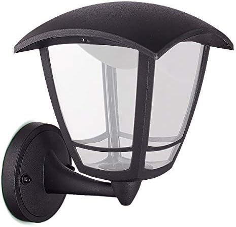 Luceco LED Bottom Arm Four Panel Coach Lantern, IP44 Rated, 8 W, Black Polycarbonate (PC)
