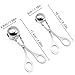 4 pcs Stainless Steel Meat Baller Tongs, Meatball Scoop Ball Maker Tongs (1.38