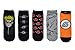 Naruto Shippuden Socks Cosplay (5 Pair) - (1 Size) Akatsuki Socks Low Cut Naruto Anime Socks Women & Men's