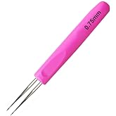 Weabetfu Dreadlocks Crochet Hooks with Ergonomic Handle,0.75mm 2 Hook | Dreadlock Crochet Hook for Hair,Dreadlock Needle Tool for Craft,Pink