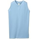 Augusta Sportswear WOMEN'S SLEEVELESS V-NECK POLY/COTTON SOFTBALL JERSEY