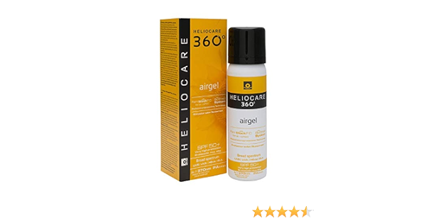 Amazon.com: Pack 2 x nuevo Heliocare 360 airgel SPF50 + 2 fl oz total 4.1  fl oz barco en todo el mundo : Belleza y Cuidado Personal