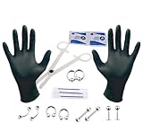BodyJ4You Professional Body Piercing Kit (Belly Button,Tongue, Eyebrow, Nipple, Lip, Nose) 14G Needles