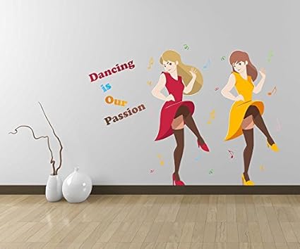 Luke and Lilly Girls and Dance Design Vinyl Wall Sticker (90 * 70cm)