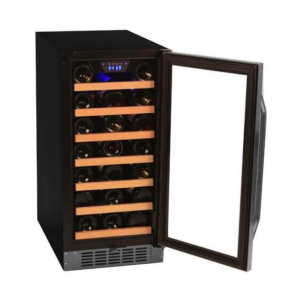 EdgeStar-30-Bottle-Built-In-Wine-Cooler-Stainless-SteelBlack
