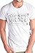 Diesel Mens T Shirt For Successful Living Nuente Maglietta Tee, White, Medium