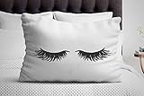 Signatives Eyelash pillow case set - Girlfriend Gifts - Sleeping Eyelashes - Bedroom Decor - Pillowcase For Her - 30X19.7 Inches - Single Pillowcase