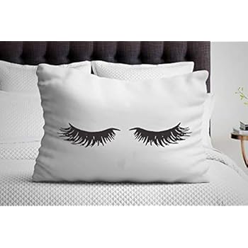 Signatives Eyelash pillow case set - Girlfriend Gifts - Sleeping Eyelashes - Bedroom Decor - Pillowcase For Her - 30X19.7 Inches - Single Pillowcase