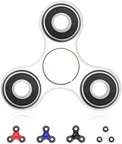 Fidget Hand Spinner ,COEO Finger Spinner Help Attention Focusing Durable ABS Construction NON 3D Printed Version 360 Rotation Tri-Spinner Toy Stress Reducer (White)