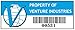 Asset Tag - Property of Venture Industries (Famous Cartoon Company)