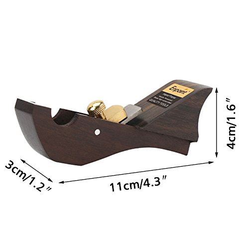 Ebony Hand Plane, 1/2 inch Blade Width EnPoint Woodworking Block Plane with High-Carbon Steel Blade Curved Hand Block Plane Craftsman Hand Tool for Surface Smooth Trimming Violin Viola Cello Guitar - Thumbnail 2