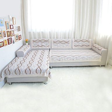 QTLI High-grade fabric modern sofa set fashionable striped sofa towel , 90150cm