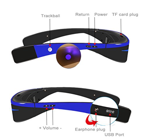 98 inches Virtual 3D Theater Video Game Glasses WIFI Bluetooth 16GB 1080P - Widescreen VR Private Theater