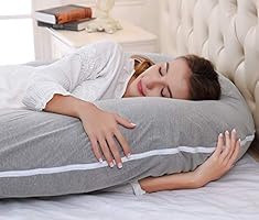 Amazon Com Angqi Full Body Support Pillow With Cool Jersey Cover