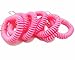 JKing Plastic Wrist Key Coil Wrist Band Key Ring Key Chains Key Holder for Outdoor Sport,Set of 6 (Pink)
