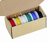 20awg Electronics Wire, Colored Wire Kit 20 Gauge Flexible Silicone Wire(6 different colored 23 Feet spools) 600V Insulated Wire High Temperature Resistance