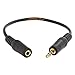 Cmple - Headphone Extension Cable 6 Inches 3.5mm AUX Extension Cord Male to Female Stereo Audio Adapter Cable, 1/8 TRS Aux Extender Cable - Black